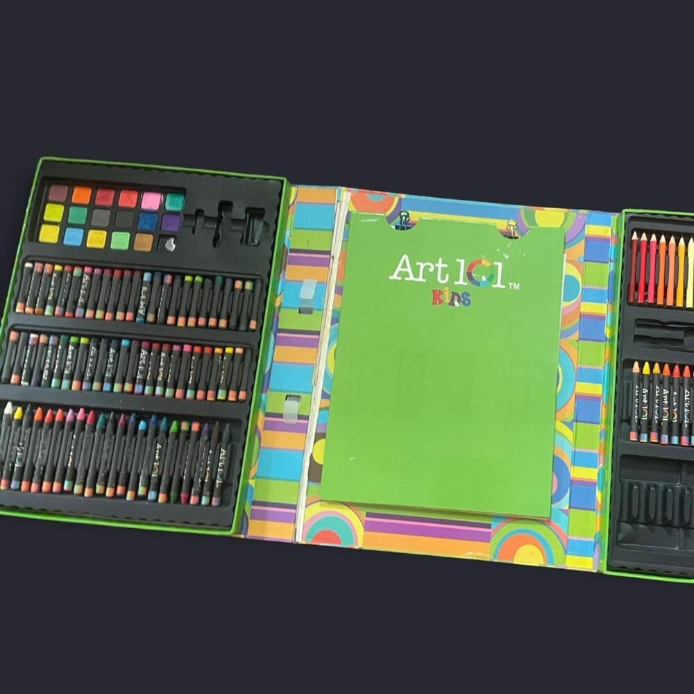 101 Art Kit for kids, complete set with minimal missing items,